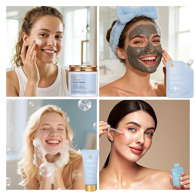 Mothers Day Gifts Basket for Mom, 32 Pcs Ylang & Rose Bath & Body Gift Basket for Women, Hydrating Face Skin Care Kit, Spa Gift Basket Set, Self-Care Relaxation Gift, Birthday, Anniversary