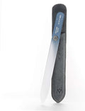 GERMANIKURE Glass Nail File in Suede Sleeve - Eat Well Travel Often - Professional Crystal Nail File for Natural Nails - Ideal Manicure & Pedicure Tool for Smooth, Easy Shaping - Nail Care Gift