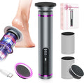 Electric Foot Callus Remover with Nano-Glass Head & 60Pcs Sandpaper Discs, 3 Hours Run Time, Electric Callus Remover for Feet with 3 Adjustable Speeds, Pedicure Tools for Dry Dead Skin Cracked Heels