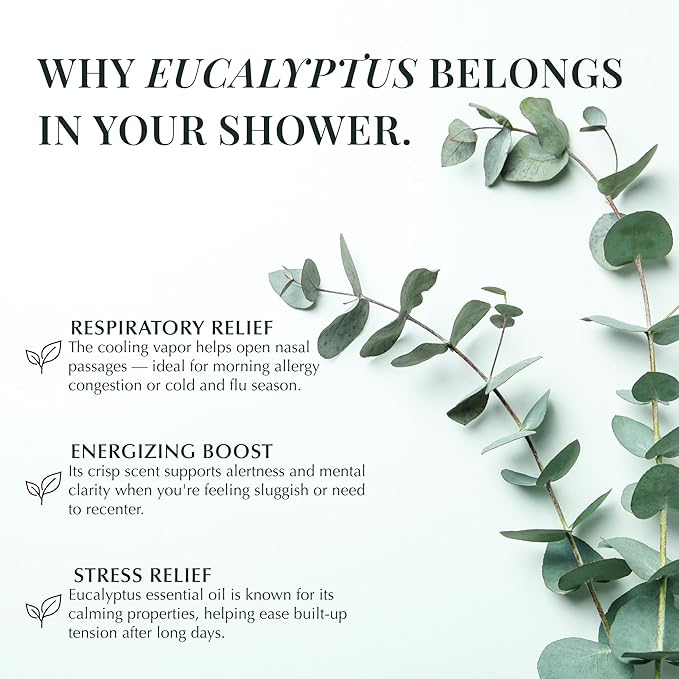 Eucalyptus Shower Steamers Aromatherapy, Vapor Shower Tablets with Eucalyptus Essential Oil, Fresh Breathing Shower Bombs, Strong Scented Gift for Women, 10 Pack, KEEM KEEM