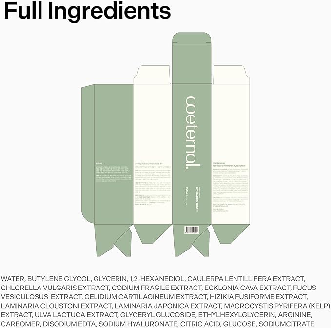 Refreshing Hydration Toner, Korean Face Toner with Hyaluronic Acid & Algae11, Hydrating & Calming for Glass Skin, Dry or Oily Skin, K-Beauty Skincare 150ml / 5.07 fl.oz.