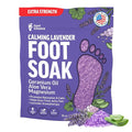 Lavender Foot Soak with Epsom Salt - Calming Aromatherapy for Relaxation & Better Sleep - Soothes Tired, Achy Feet & Softens Skin - Made in USA, 1lb