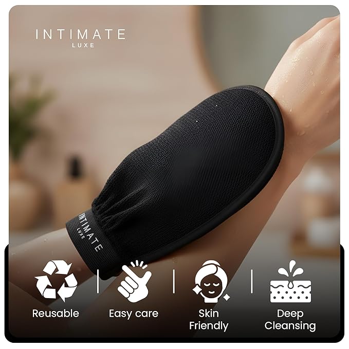 Exfoliating Mitt – Reusable Physical Exfoliating Glove for Smooth-Looking Skin – Helps Lift Dead Skin & Surface Buildup – Shower & Bath Use – Single Mitt