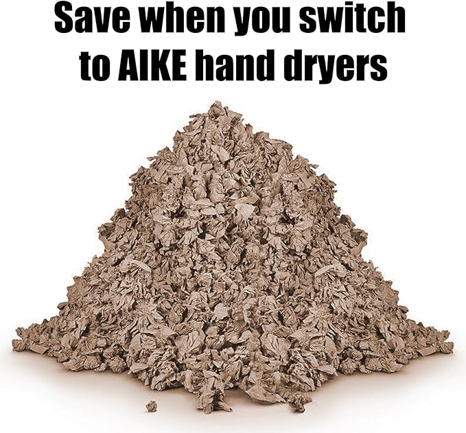 AIKE Elephant Power Commercial Hand Dryer High Speed Auto Warm Wind, Polished Stainless Steel Cover AC110V-130V Model AK2812