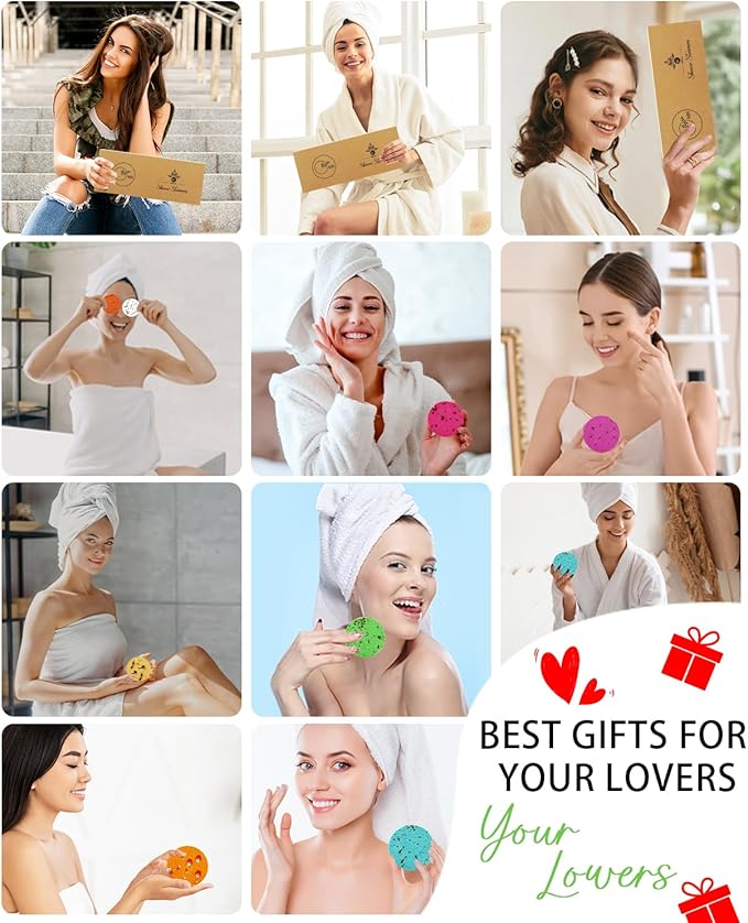 Shower Steamers Aromatherapy - 8 Pack Organic Shower Bombs with Shower Steamer Tray/Holder, Self Care Natural Essential Oil, Stress Relief Shower Bombs, Mothers Spa Gifts for Women, Wife, Her, Mom