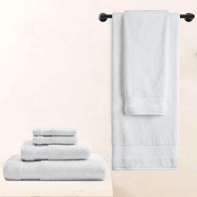 BIOWEAVES 100% Organic Cotton 700 GSM Plush Washcloths 13" x 13" GOTS Certified - White, Pack of 12