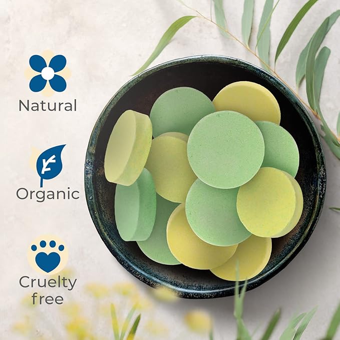 ROSCA Eucalyptus & Mint Shower Steamers - 12 Aromatherapy Shower Steamer with Essential Oils - Stress Relief Fizzies - Mothers Day Gifts, Relaxation Birthday Gifts for Women and Men