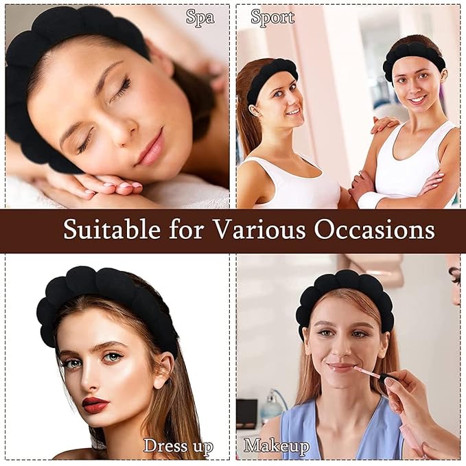 Spa Headband, Pink - For Women's Washing Face, Makeup, Skincare, Shower, Unique Design, Suitable for Most People Choice