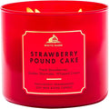 Bath & Body Works Strawberry Pound Cake 3-Wick Candle - Scented Candle for At-Home Use - Long-Lasting, Room-Filling Fragrance - High Fragrance Oil Concentration - Soy Wax Blend