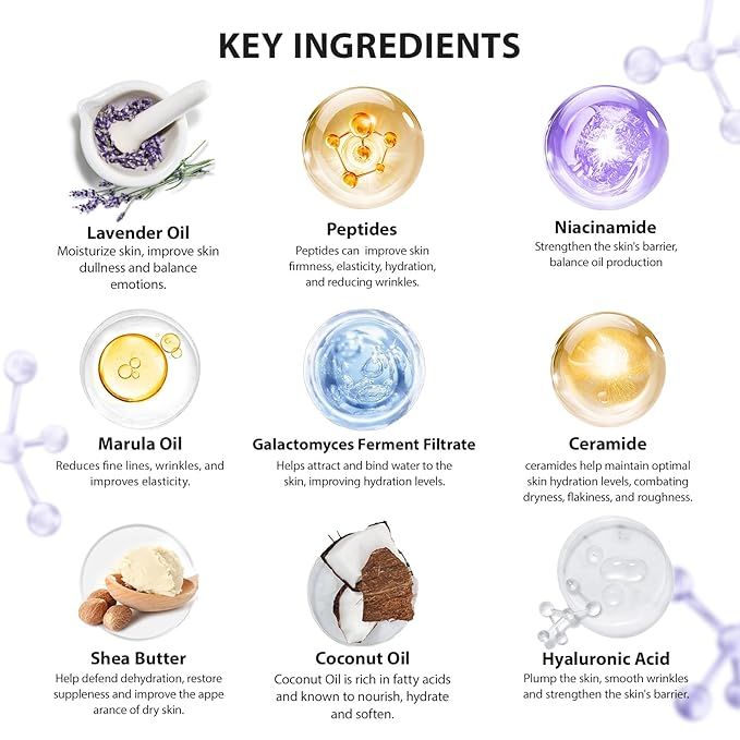 35 Pcs Mothers Day Gifts, Lavender Bath & Body Gift Basket for Women, Facial Skin Care Set, Home Spa Basket, Self-Care Set, Face Sheet Mask, Necklace, Birthday, Christmas,Anniversary