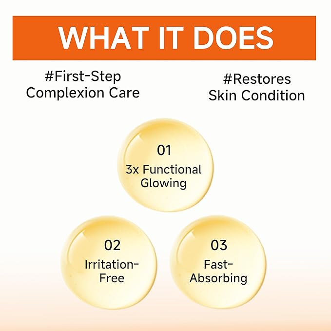 Vitamin C Hydrating Face Toner 130ml, Gentle Daily Toner with Niacinamide & Hyaluronic Acid, Alcohol-Free Skin Care for All Skin Types, Valentine’s Day Gift for Her