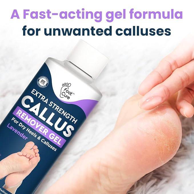 Lavender Foot Soak & Callus Remover Gel Kit - Extra Strength Callus Remover Gel for Feet, Remove Calluses with Epsom Salts, Dry Cracked Heels & Foot Odor, at Home Pedicure - Foot Care for Tired Feet