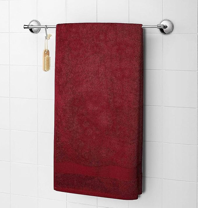 Softolle Luxury Bath Towels Set of 4 (27” x 54”) | Towels for Bathroom | Super Soft | Highly Absorbent Towels for Home, Spa, Gym (Burgundy)