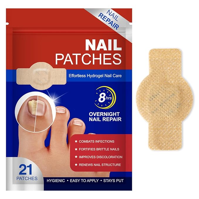 Fungal Nail Patches -Toenail Treatment Extra Strength 21Pcs- Nail Repair for Restores Damaged Nails and Appearance of Discolored