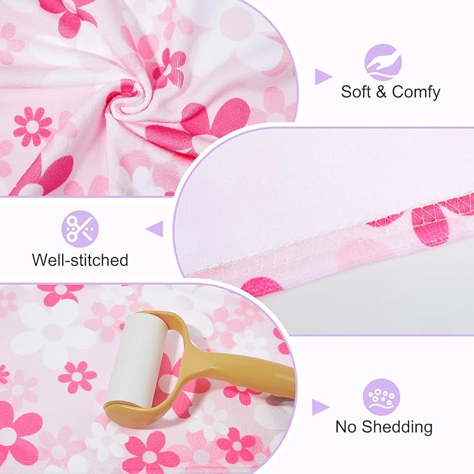 Basumee Microfiber Hair Towel Wrap for Kids 2 Pack Rapid Drying Hair Towel with Button Hair Turbans for Wet Hair Wraps Head Towel Wrap for Women and Girls