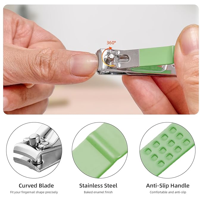 10 in 1 Manicure kit Personal Care Men's Accessories, Professional Nail Kit Pedicure Kit, toe nail clippers for Men and Beauty Tools Portable Set, Travel deluxe Beauty Tools Convenience Set(Green)