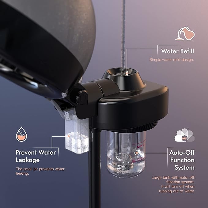 TASALON Standing Hair Steamer for Deep Conditioning - Hooded Steam Cap for Natural, Dyed Hair - Professional Steamer for Hydration, Dry Hair Treatment-Heated Micro Mist Steamer for Spa, Home Use