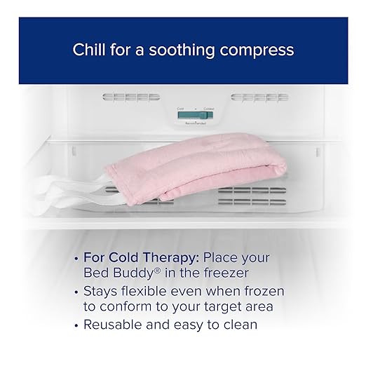 Bed Buddy Hot and Cold Neck Wrap, Pink - Microwavable Heating Pad & Cold Pack for Neck, Sore Muscles - Moist Heat Therapy Wrap