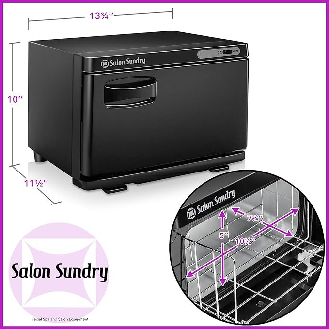 Salon Sundry Professional Hot Towel Warmer Cabinet - Facial Spa and Salon Equipment - Black