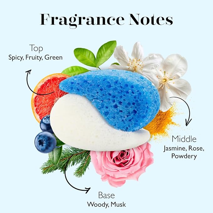 Spongellé Essentials Seaside Mist Fields Mani/Pedi Buffer | Exfoliating Foot & Nail Scrub | Cleanse, Exfoliate, and Nourish in one easy step | Cruelty-Free, Vegan, Dermatologist-Tested, Made in USA