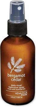 Hemlock Park Bergamot Cedar Room & Linen Spray | Botanical Mist Crafted with Essential Oils | 4 oz Glass Bottle