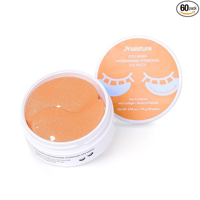 Naisture Collagen Nourishing Hydrogel Under-Eye Patch with Retinol and Peptides for Firmness and Hydration, 30 Pairs (60 ea)