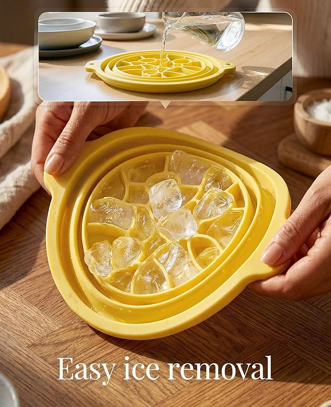 Face Ice Bath Bowl with Built-in Ice Tray, Collapsible Silicone Face Bowl for Ice, Durable Ice Facial Bowl for Cold Plunge Therapy, Skin Tightening, Acne Relief, Spa Tool for Home, Travel
