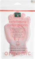 Earth Therapeutics Cotton Exfoliating Hydro Gloves - Pink