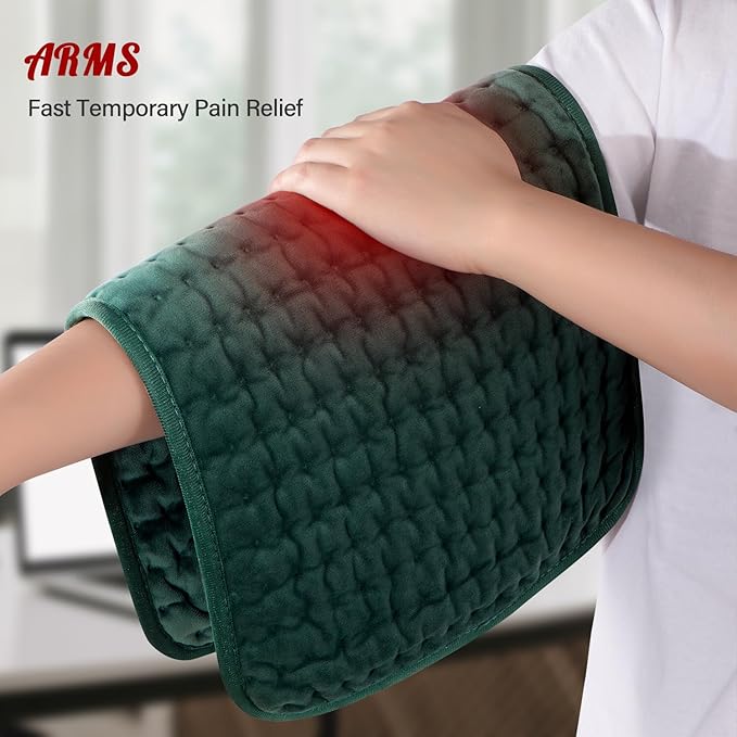 Heating Pad for Back Neck Shoulder Pain Relief and Period Cramps, Large Heating Pads for Women Legs Knee Feet Stomach and Hip with Timer, Machine Washable Heat Pad, Gifts for Women Mom Her Men Dad Him