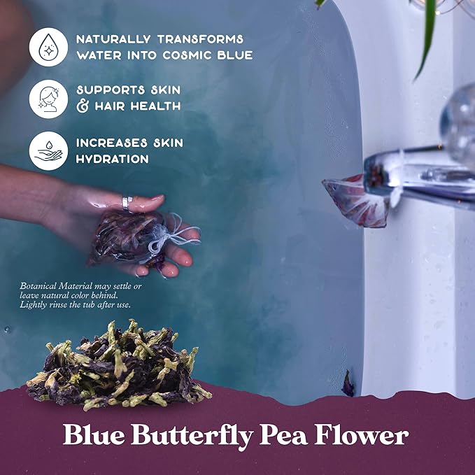 Lunar Blend Bath Tea by Purple Canyon | 3 Relaxing Bath Soaks with Lavender, Green Tea, Epsom Salt, and Essential Oils | Skin Care Gifts for Women