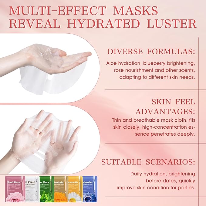 JAOJAO 84PCS Spa Party Supplies for Women, Spa Party Favors Include Hand Cream Lip Balm Face Masks Under Eye Patches Lip Mask Organza Bag Thank You Card Used for Women Girlfriend Wife Mother Teacher