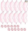 24Pcs Satin Eye Mask Silk Sleep Masks Silky Eyes Cover Blackout Blindfold Eyeshade Scrunchies Hair Ties Travel Wedding Gift