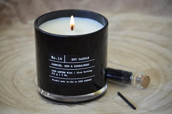 Lulu Candles | Oatmeal Lavender | Luxury Scented Soy Jar Candle | Hand Poured in The USA | Highly Scented & Long Lasting (9 Oz.)
