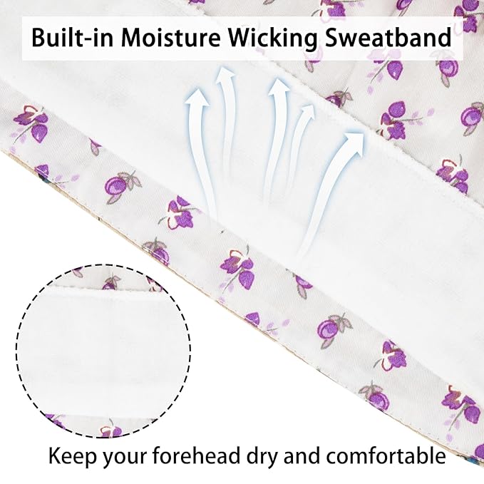 Scrub Caps Women Bouffant Scrub Caps, Adjustable Working Cap Ponytail Pouch Tie Back