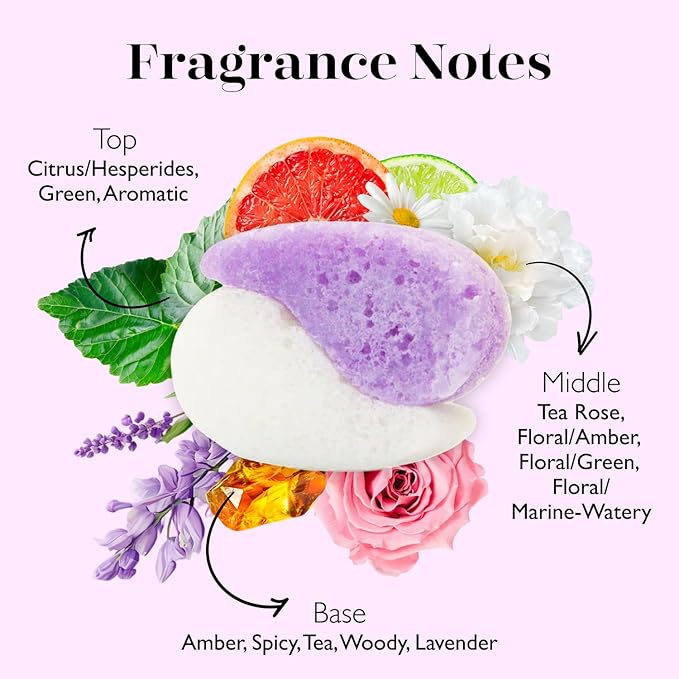 Spongellé Essentials Lavender Fields Mani/Pedi Buffer | Exfoliating Foot & Nail Scrub | Cleanse, Exfoliate, and Nourish in one easy step | Cruelty-Free, Vegan, Dermatologist-Tested, Made in USA