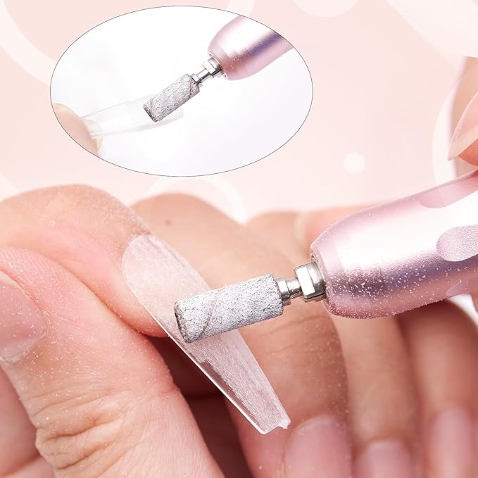 Makartt Sanding Bands for Nail Drill:50 Pcs Small Nail Sanding Files with 2026 Upgrade Design 3.1mm Mandrel Bits,180 Medium Grits (White, #180)