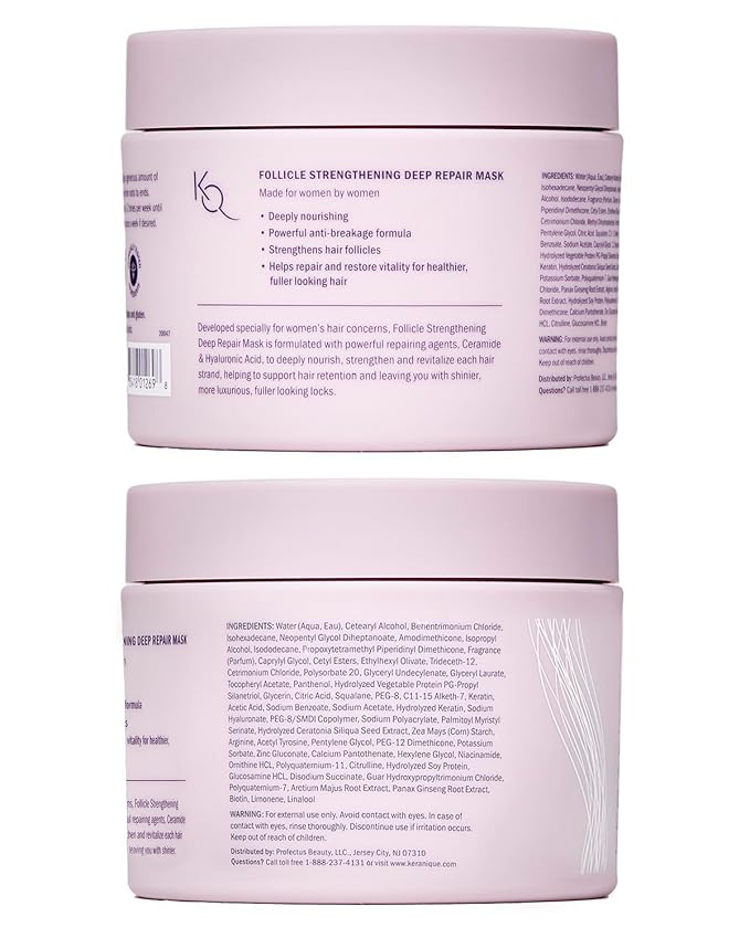 Keranique Hair Mask for Dry, Damaged & Thinning Hair – Deep Repair & Hydration with Keratin Protein & Ceramides – Strengthens, Volumizes & Supports Healthy Hair Growth – Keratin Amino Complex™ | Hair Mask for Dry, Damaged Hair, Thinning Hair, Deep Repa...