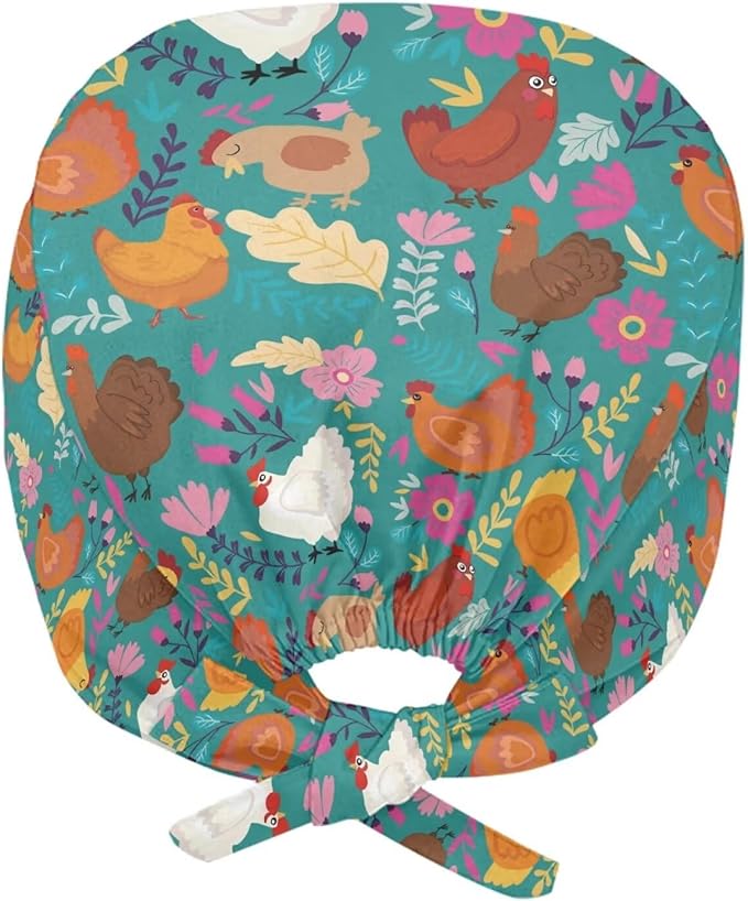 JoyLamoria Novelty Printed Cap with Sweatband Women Men Adjustable Tie Back Hats for Paiting