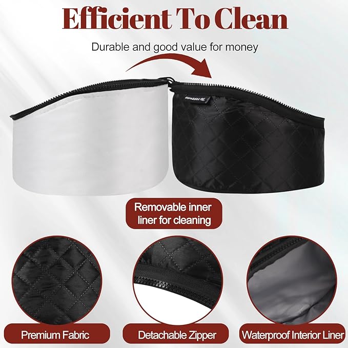 TEPENAR Hair Steamer for Deep Conditioning: Upgraded Heat Cap with 10-Level Fast Heating 3 Time Settings for Natural Hair Portable Thermal Steam Cap for Home Hair Treatment