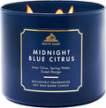 Bath & Body Works Midnight Blue Citrus 3-Wick Candle - Scented Candle for At-Home Use - Long-Lasting, Room-Filling Fragrance - High Fragrance Oil Concentration - Soy Wax Blend