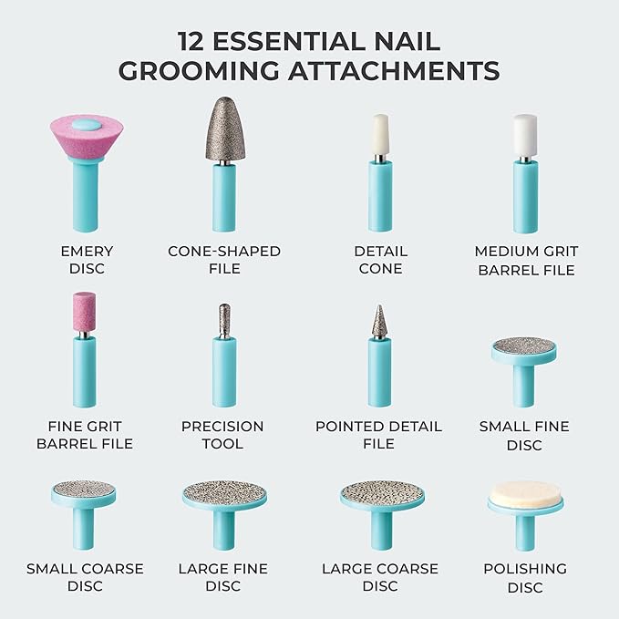 KISS Professional, Electric Nail Drill/Electric Nail File & Nail Dryer System, Includes 12 attachments, cuticle pusher, A/C adapter, storage case