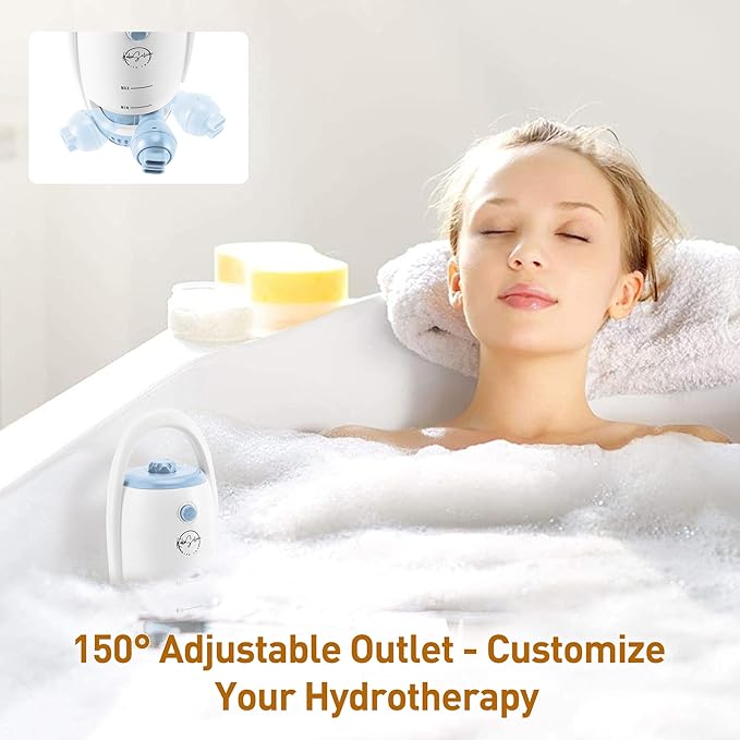 KokoSelene Bath Jets for Tub, Portable Bathtub Jets for Home Spa, Creates Soothing Bubbles and Massage for Relaxing Daily Use (Blue)