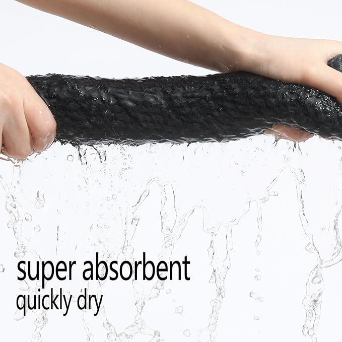 YTYC Towels,29x59 Inches Extra Large Bath Towels for Bathroom Super Soft Quick Dry Light Weight Waffle Microfiber Shower Towels 80% Polyester 20% Nylon (Charcoal,4 Piece)