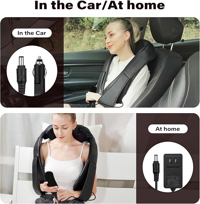 iKristin Neck Massager with Heat, Shiatsu Massager for Neck, Back, Shoulder, Foot and Leg, Deep Tissue 3D Kneading Massage for Relax Muscles at Home and Offie,Back Massagers for Women and Men