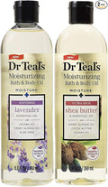 Dr. Teals Bath & Body Oil Variety Gift Set (2 Pack, 8.8oz Ea.) - Soothing Lavender & Ultra Rich Shea Butter - Essential Oils Hydrate Skin & Alleviates Daily Stress - at Home Spa Kit