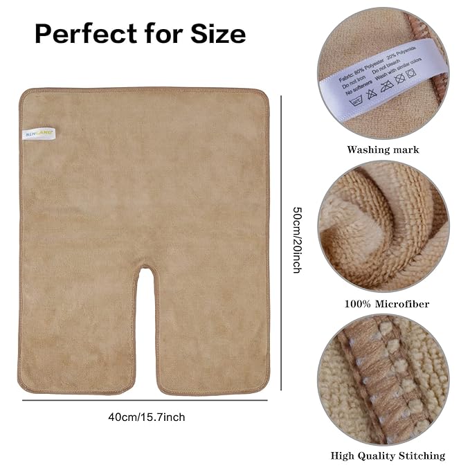 SINLAND Microfiber Esthetician Towels for Facials Mask Removing Face Wrap Soft Facial Cloth with Split Design Spa Towels for Facial Steam Massage and Cleansing