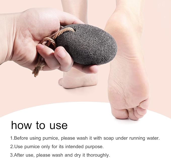 SAMEBUTECO Natural Volcanic Pumice Stone for Feet Pumice Cleaning Stone for Sole of The Foot,Edges of The Foot,Toe Seams Deep Clean,Foot Scrubber for Dead Skin Remover 3 Shapes