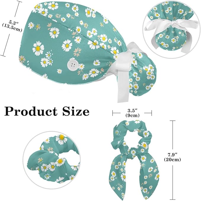 Women's Working Caps with Scrunchies Tarot Pattern Background Lace-Up Hat Unisex Hair Covers One Size