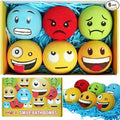 HZEX Large Emotion Face Bath Bombs Set of 6 – Fun Emoji-Inspired Spa Fizzies – Handmade with Shea Butter, Cocoa Butter & Essential Oils – Moisturizing Gift Set for Women, Men & Kids