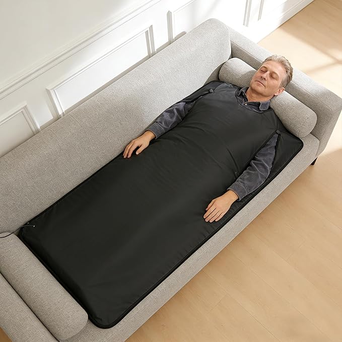 Portable Sauna Blanket with Controller, 500W 60Hz Sauna Blanket for Home Use, Adjustable Timer 5-60 Min, Temperature Range 96-167℉, 5.9 ft x 2.6 ft, Oxford Cloth